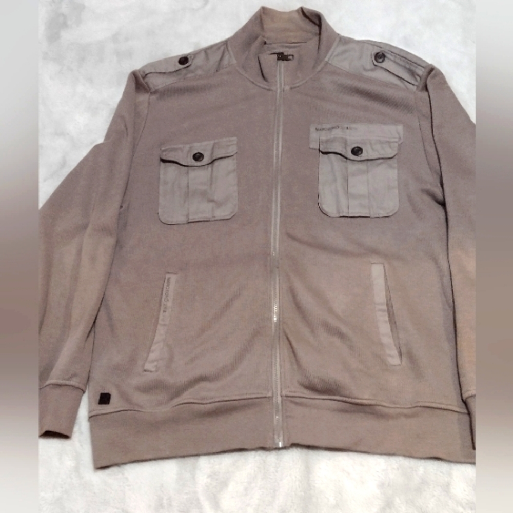 Marc Ecko Cut and Sew Zip Up Sweater Gray Size XXL/2XL